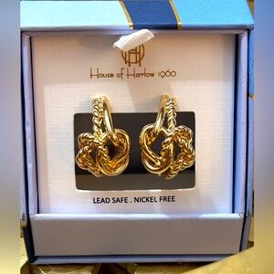 House of Harlow 1960 Braided Hoops